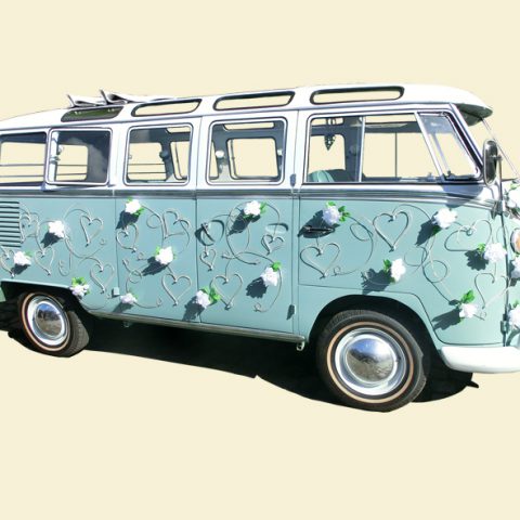 VW Bus "Bulli" T1 Samba Deluxe als Hochzeitsauto / T1-Berlin.de