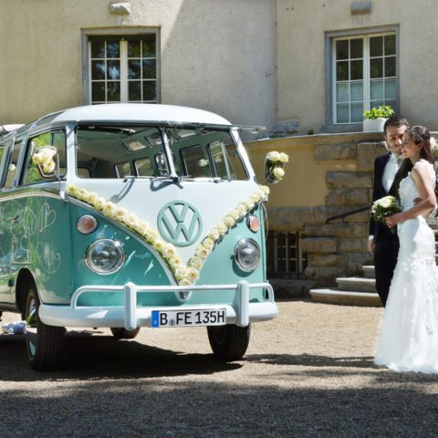 VW Bus-Bulli T1 Samba Deluxe als Hochzeitsauto / T1-Berlin.de