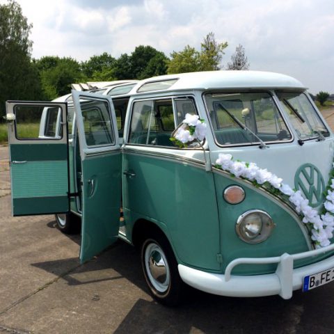 VW Bus-Bulli T1 Samba Deluxe als Hochzeitsauto / T1-Berlin.de