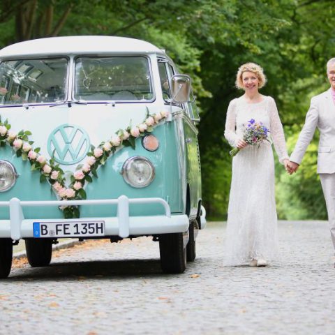 VW Bus-Bulli T1 Samba Deluxe als Hochzeitsauto / T1-Berlin.de